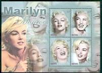 Marilyn Monroe Mint Sheet of Four $2 Stamps Nevis, 2004